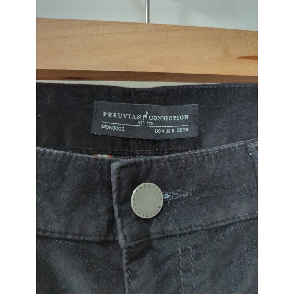 Peruvian Connection Black Velveteen Pants - Picture 4 of 5